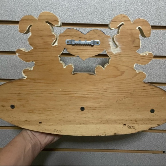 Vintage Bunny Rabbit Wood Shelf With Pegs Coat Hooks Name HOLLY - Picture 4 of 5